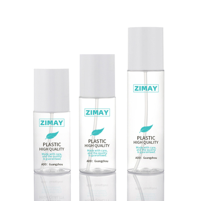 100ml 투명한 백색 화장용 로션 병 실린더 모양