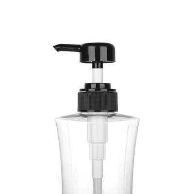 투명 실린더 라운드 화장 로션 병 400ML 600ML 검은 펌프