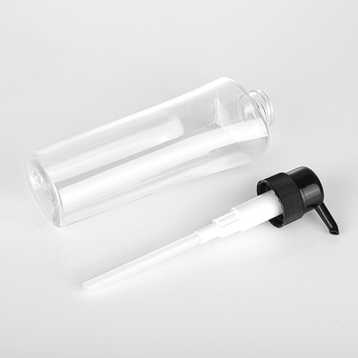 투명 실린더 라운드 화장 로션 병 400ML 600ML 검은 펌프