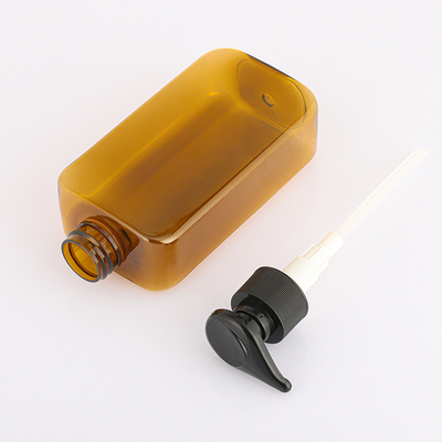 도매 직사각형 앰버 바디 로션 샴푸와 컨디셔너 블랙 펌프 800ml bootle