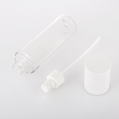 100ml 투명한 백색 화장용 로션 병 실린더 모양