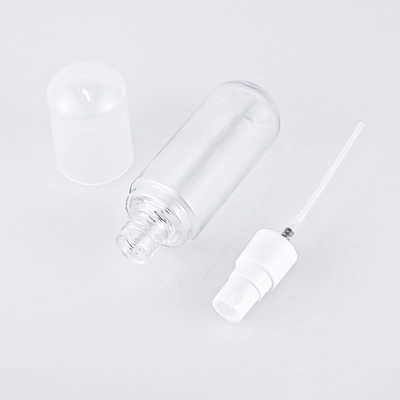 PETG는 피부 관리 로션을 위한 빈 둥근 플라스틱 머리 살포 병을 맑게 합니다