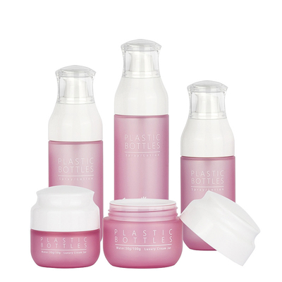 호화스러운 분홍색 Skincare 화장용 포장 세트 얼굴에 바르는 크림 로션 병 138ml