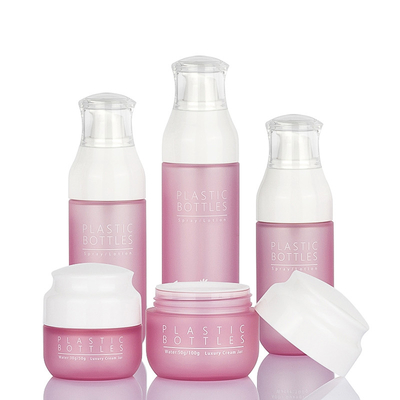 호화스러운 분홍색 Skincare 화장용 포장 세트 얼굴에 바르는 크림 로션 병 138ml
