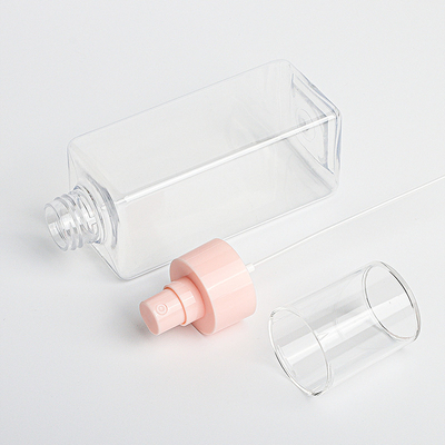 토너를 위한 120ML 투명 플라스틱 스퀘어 핑크색 펌프 스프레이병