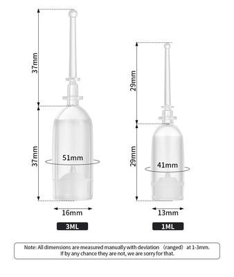 투명한  2 Ml 세럼 바이알, 공기 없는  화장용 혈청 용기 스크린 인쇄