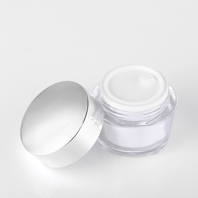 입술과 15g 30g 50g 아크릴 중벽 플라스틱 비어 있는 화장용 몸 버터 페이스 크림 병 포트를 도매하세요